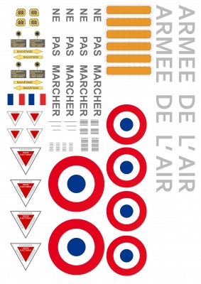 Planche stickers rafale