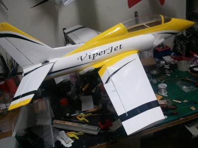 VIPER pour turbine 70mm (fuselage fibre et voilures balsa)